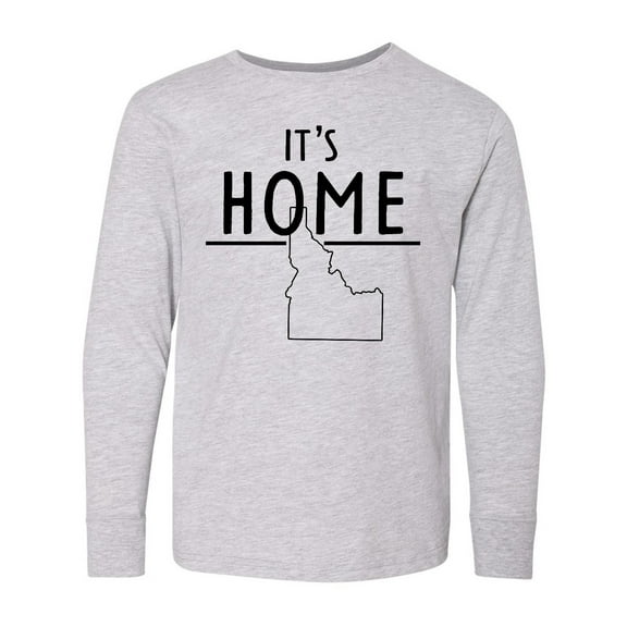 Inktastic It's Home- State of Idaho Outline Long Sleeve Youth T-Shirt