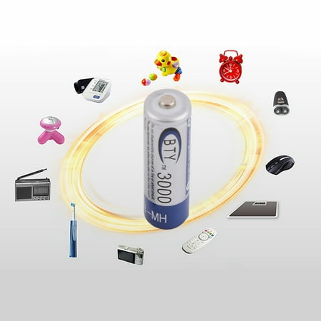 AA 3000mAh + AAA 1000mAh 1.2V Ni-Mh BTY Reable Battery Cell+ r for 2 or 4 Batteries Set