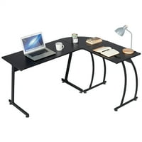 Easyfashion Stain and Scratch-resistant Gaming Corner Desk, Multiple Colors