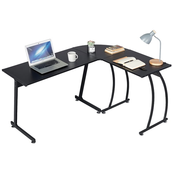 Easyfashion Stain And Scratch Resistant Gaming Corner Desk Black Walmart Com Walmart Com