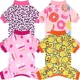 thumbnail image 1 of Pijama de perro XPUDAC a cuadros para perros y gatos pequeños, paquete de 4, 1 of 6