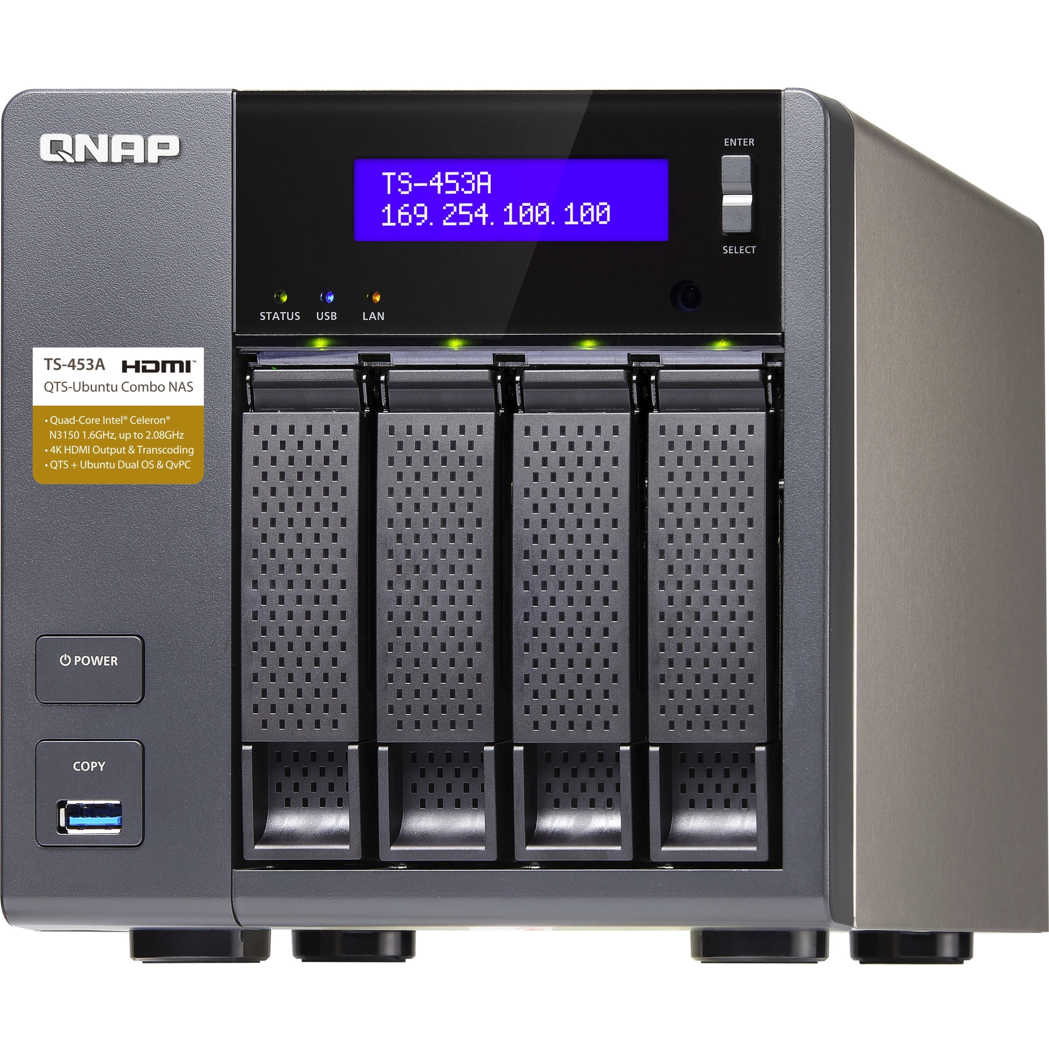 QNAP TS-453A - NAS server - 0 GB - Walmart.com