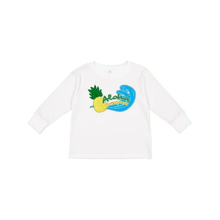 

Inktastic Aloha Everyone-Wave and Pineapple Gift Toddler Boy or Toddler Girl Long Sleeve T-Shirt