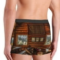 thumbnail image 3 of Goofa Log Cabin Inside Printed Men's Boxer Briefs Underwear, Moisture-Wicking Underwear, Trunk,Soft and Breathable Cotton Underwear-XX-Large, 3 of 9