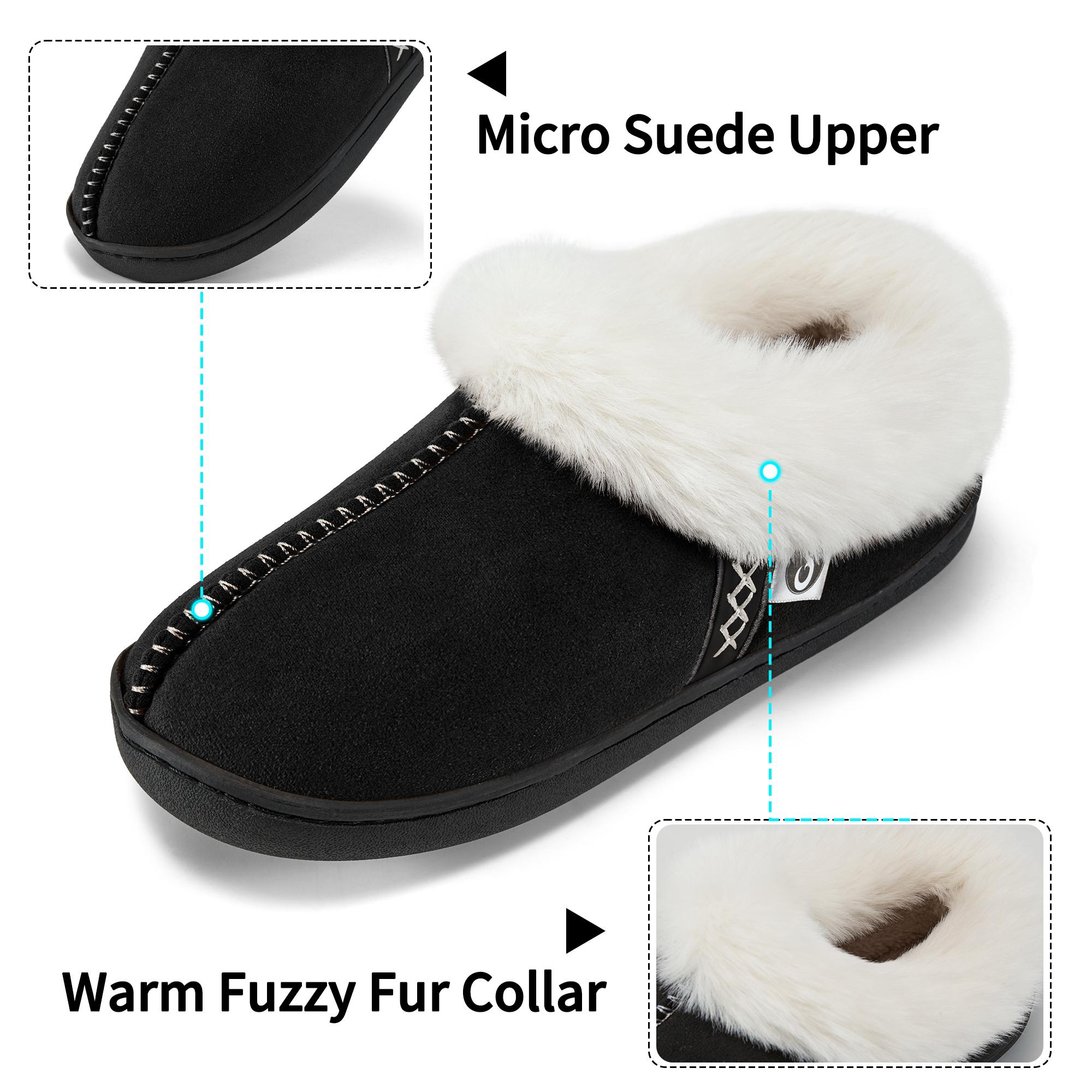 Ablanczoom Women's Memory Foam Loafer Slippers photo 3