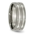 thumbnail image 5 of Auriga Fine Jewelry Titanium 8mm Grooved Band for Men Size 11, 5 of 6