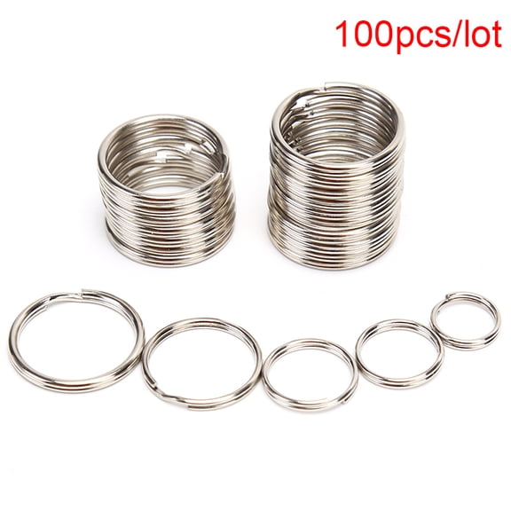 Racing Butterfly 100pcs/lot Key Rings DIY Metal Key Holder Split Rings Hoop Metal Loop Keychain