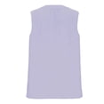 thumbnail image 4 of Miluxas Women's 2 Piece Outfits Casual V Neck Sleeveless Tank Tops Matching Wide Leg Capri Pants Summer Lightweight Dressy Lounge Sets for Beach Purple, 4 of 9