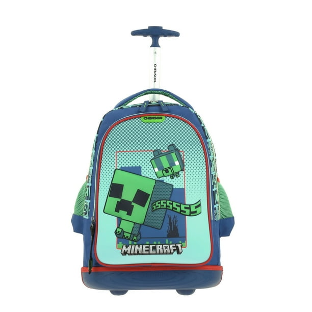 Mochila Chenson Ruedas Y Luz Nino Escolar Primaria Minecraft BLIPER MC66012 9 Carro de Fabrica Walmart en linea