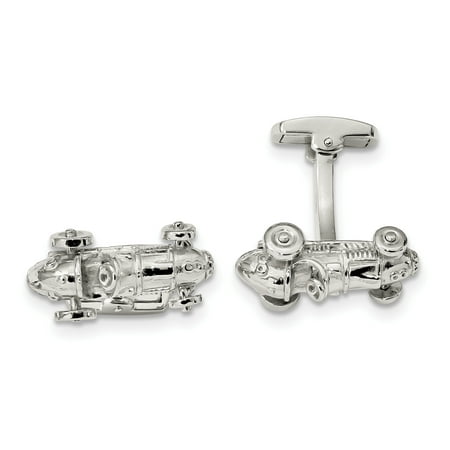 Sterling Silver Classic Race Car w/ Moveable Wheels Cuff
