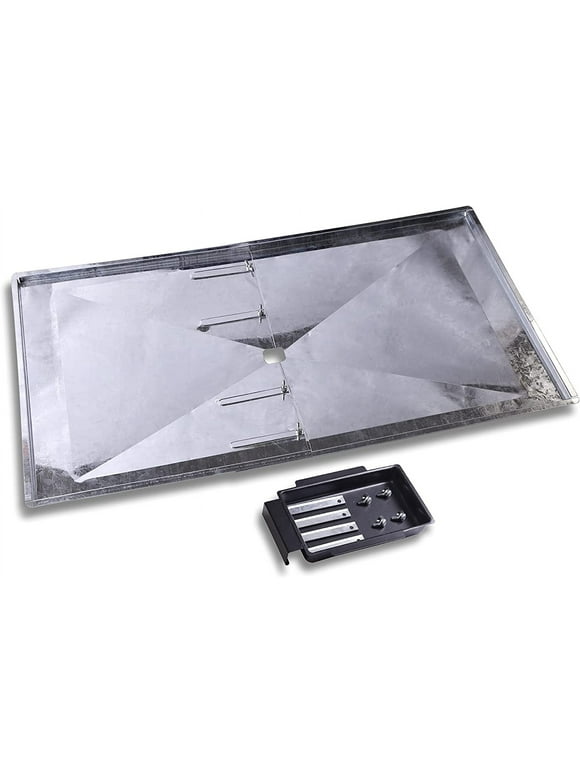 Replacement Grease Tray Set for Bbq Grill Models from Nexgrill, Weber, Dyna Glo, Kenmore, and Others (Length 30" to 33", Width 14.0")