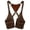 Brown, variant on Womens Sleeveless Top, Medieval Steampunk PU Harness Top with Underarm Satchel Pockets, Retro Cosplay Suspender Harness,1 Pack,One Size