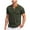 Army Green, variant on ZVNAΖH Men's 3 Button Short Sleeve Collar Shirts Casual Solid Basic Henley Shirts Summer Lightweight T-Shirts