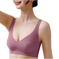 thumbnail image 1 of Abcnature Plus Size Bras for Women Plus Size Solid Wireless Soft Support Together Daily Bras, 1 of 3