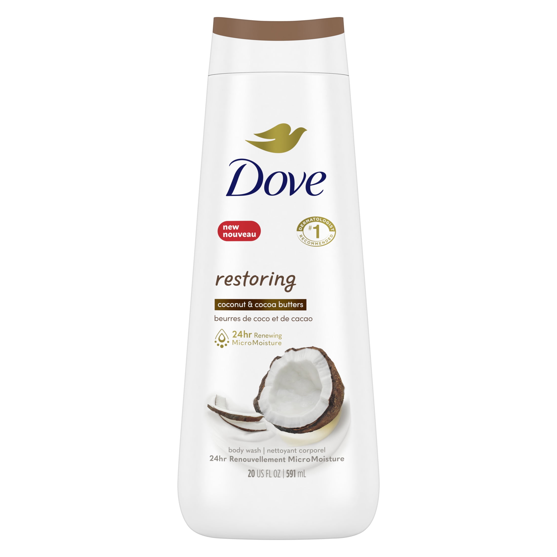 reinigen expositie Victor Dove Restoring Coconut and Cocoa Butter Liquid Body Wash, 20 oz -  Walmart.com