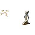 thumbnail image 1 of Adorno de pared de pájaro de madera y estatua de dama tribal africana, decoración de mesa, artesanía hecha a mano, coleccionable, decorativo, para ofi, 1 of 8