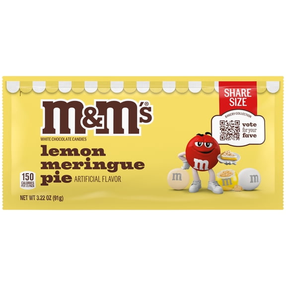 M&M's Lemon Merengue Pie White Chocolate Candy - 3.22 oz Bag