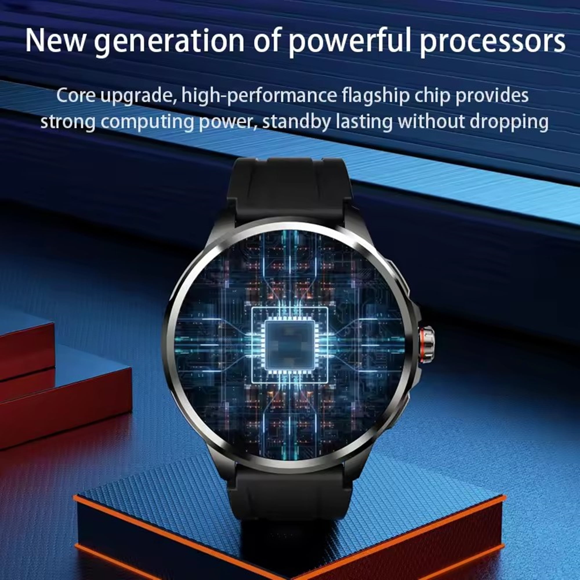 E EYAFA 4G Smart Watch Android System with 1.95 inch AMOLED Screen and SIM Card Slot 3GB RAM+32GB ROM