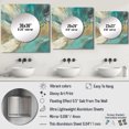 thumbnail image 4 of Designart "Aquamarine Fortuity Abstract Canvas" Abstract Painting Square Mirror For Wall Decor - Large Turquoise Square Printed Wall Mirror Art - Wall Mounted Square Large Mirror, 4 of 5