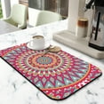 thumbnail image 2 of Mystic Ethnic Coffee Station Mat - Absorbent Anti-Spill Mat with Paisley Floral Art, 2 of 5