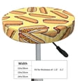 thumbnail image 4 of Kll Hot Dogs Round Bar Chair Cushion Cover 12 Inch,Bar Stool Protector With Elastic, Soft Washable, 4 of 7