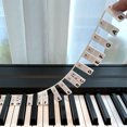 thumbnail image 1 of Piano Notes Guide For Beginner, Removable Piano Keyboard Note Labels For Learning, Made Of Silicone, No Need Stickers, Reusable Piano Key Letter (Rainbow Colors,Black, 61 Keys ), 1 of 4