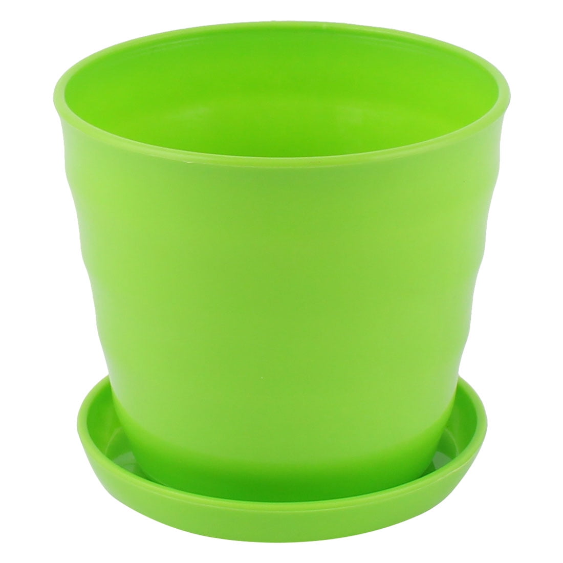 9cm Dia Green Plastic Plant Planter Flower Pot Home Office 9cm Dia Green Plastic Plant Planter Flower Pot Home Office