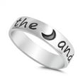 thumbnail image 4 of I Love You to the Moon and Back Heart Ring Sterling Silver Band 925 Jewelry Female Male Size 12, 4 of 4