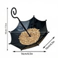 thumbnail image 3 of Metal Hanging Bird Feeder Tray, Umbrella Shaped Wild Bird Feeder Tray for Outdoors, 3 of 5