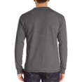 thumbnail image 2 of T-Shirts Henley à Manches Longues Ajustés Décontractés pour Hommes en Coton, 2 of 2