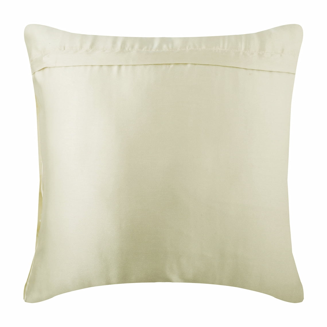 The HomeCentric Ivory Pillow Cover Pack of 2 20x20 inch (50x50 cm) Luxury Cream Throw Pillow Cover for Couch Patchwork Pillow Cover Pillow Case Throw Pillow Cover Square Satin Striped - Butterscotch