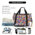 thumbnail image 5 of Kuqiui The Garden Tricolor Pansy Flower Print Foldable Travel Duffel Bag Tote Carry on Luggage Bag Personal item Sports Gym Bag Water Resistant Weekender Overnight Bags for Women and Men, 5 of 7
