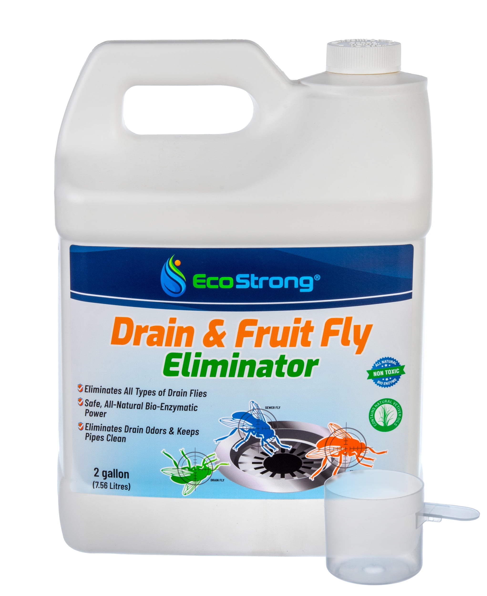 Fruit Fly Drain Treatment, Drain Fly Eliminator, Eliminates Gnats, Sewer Flies With EcoStrong
