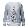 thumbnail image 5 of HOMBOM Womens Sweatshirts Essentials Christmas Crewneck Merry Casual Tree Xmas Sweatshirt for Adult Plus Size, 5 of 5