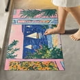 thumbnail image 2 of Yayeee Bath Rug for Bathroom Floor Non Slip Contour Fluffy Soft Absorbent Mat, 20"x24", Colorful Seaside, 2 of 7