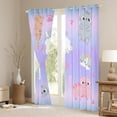 thumbnail image 3 of Kawaii Cat Curtains & Drapes Pink Blue Purple Pastel 30%-50% Blackout Curtains Rainbow Ombre Cats Window Curtains Women,Cute Cat Window Treatments 2 Panels Cat Lover Room Decor,38"Wx45"L, 3 of 6
