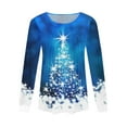 Christmas Tunic Tops for Women Xmas Snowflake Print TShirts Pleated
