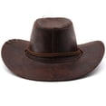 thumbnail image 4 of OJSFQUFP Cowboy Hat for Women and Men with Shapeable Wide Brim Cattleman Western Hats for Cowboys, 4 of 8