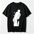 thumbnail image 2 of Womens Graphic Tees Short Sleeve T Shirts | Cotton Loose Casual Tops for Teen Girls, Vintage Minimalist Line Drawing Woman Portrait Graphic T-shirts, 2 of 5