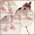 thumbnail image 3 of Womens Slipper Memory Foam Fluffy Soft Warm Slip On House Slippers,Anti-Skid Cozy Plush for Indoor Outdoor(Pink), 3 of 7