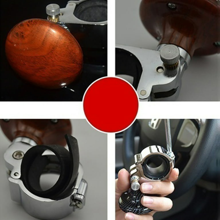 3 Pcs Car Steering Wheel Knob Premium Quality Power Handles Woodgrain  Steering Wheel Spinner Booster Easy Turn Steering Ball Knob Steering Knob  for