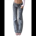 thumbnail image 3 of Pantalones Vaqueros de Pierna para Mujer, Tiro Bajo, Holgados, de Pierna Recta, Estilo Boyfriend, Vaqueros Casuales Sueltos, Estilo Chica Y2K Negro S, 3 of 10