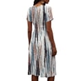 thumbnail image 5 of Midi Dresses for Women Short Sleeve Wrap V-Neck High Waist Sundress A-Line Beach Vacation Dresses 2026, 5 of 5