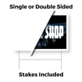 thumbnail image 3 of Smoke Shop Yard Sign 10 Pack of 18 Inch x 24 Inch Double Sided Weatherproof Heavy-Duty Plastic with Stake | Tobacco Products, CBD Sales, Professional Display | Made in USA, 3 of 7