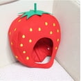 thumbnail image 1 of Lindo gorro de fresa roja con forma de corazón para chica Tiktok, accesorio para fiesta y actuación, 1 of 5