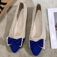thumbnail image 4 of Women Fashion Bowknot Flats Comfortable Pointed Toe Dress Shoes Casual Shoes for Work Office Walking, 4 of 5