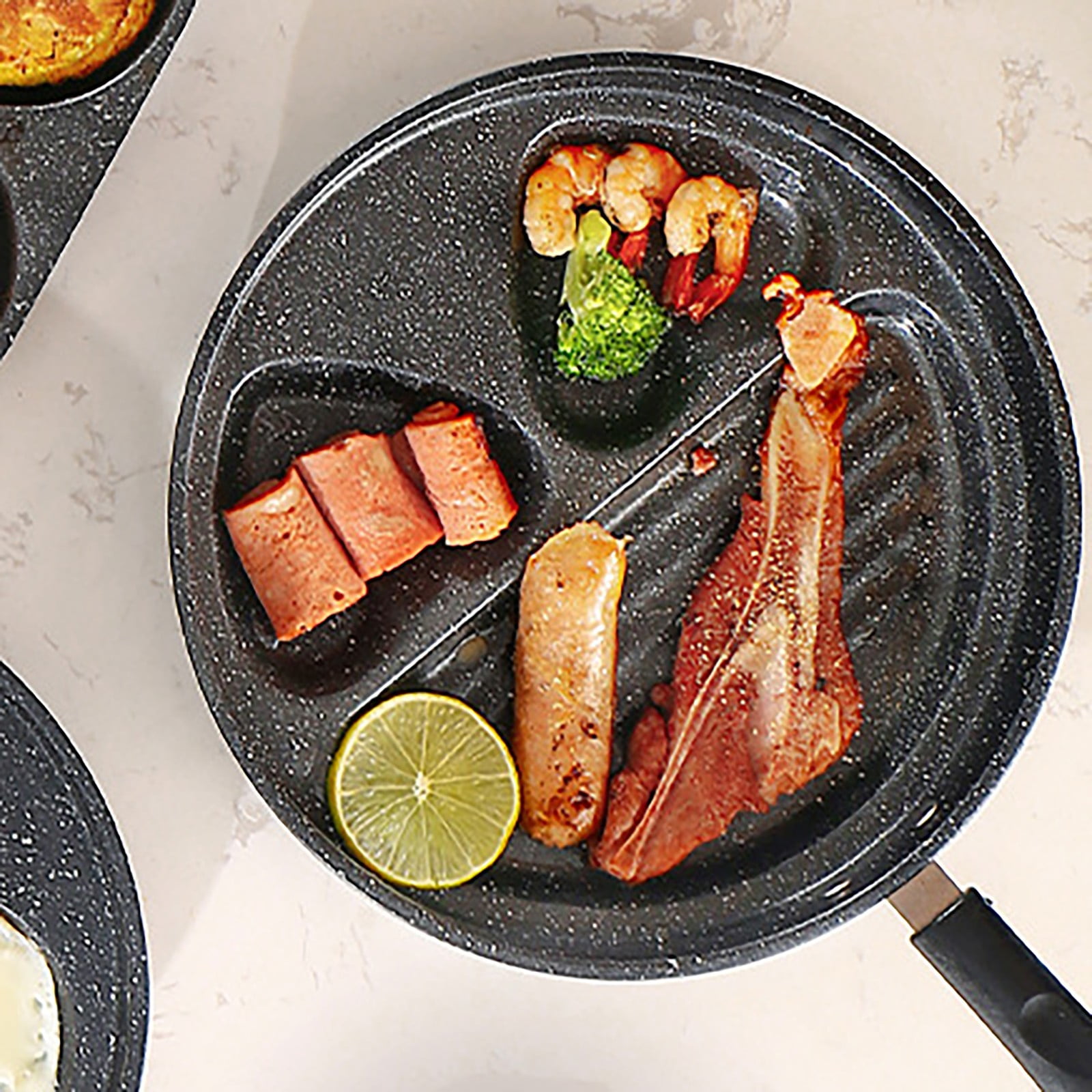 Pre Grill Pan Stovetop/Oven/Camping Cookware with Even Heat Distribution, Cool Handle & Hanging Loop Bradem