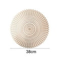 thumbnail image 6 of Sunjoy Tech Round Placemats Hollow Out PVC Place Mats Coasters Heat Resistant Table Mats for Wedding Dinner Party Table Supplies, 6 of 8