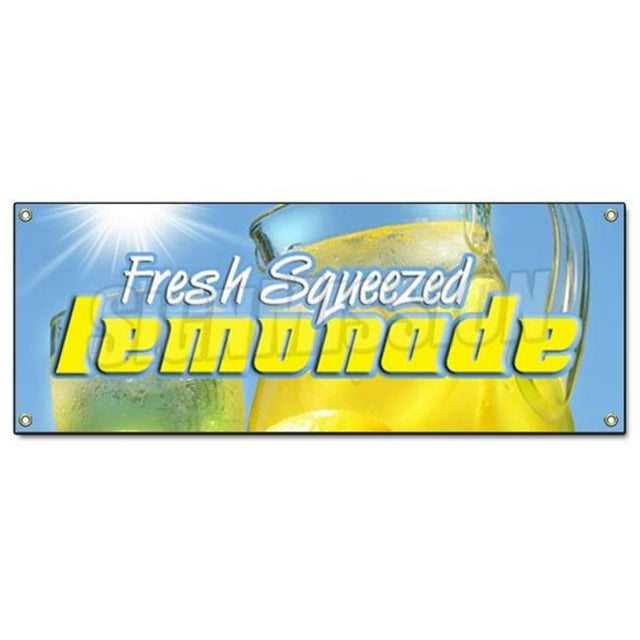 SignMission B-120 Lemonade Bannière en Vinyle à Œillets Robustes 48 x 120 Po 13 oz - Limonade