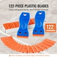 SKYSHALO Plastic Blade Scraper Set, Includes 2 Scrapers & 120 Plastic